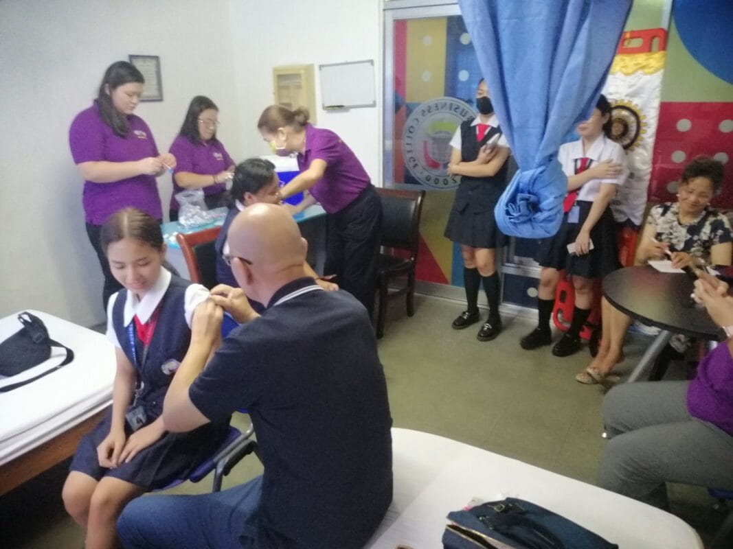 Inner Wheel Club of Makati Provides Free HPV Vax To Manila Business College Students. 3 Inner Wheel Club of Makati HPV Vaccination at the Manila Business College